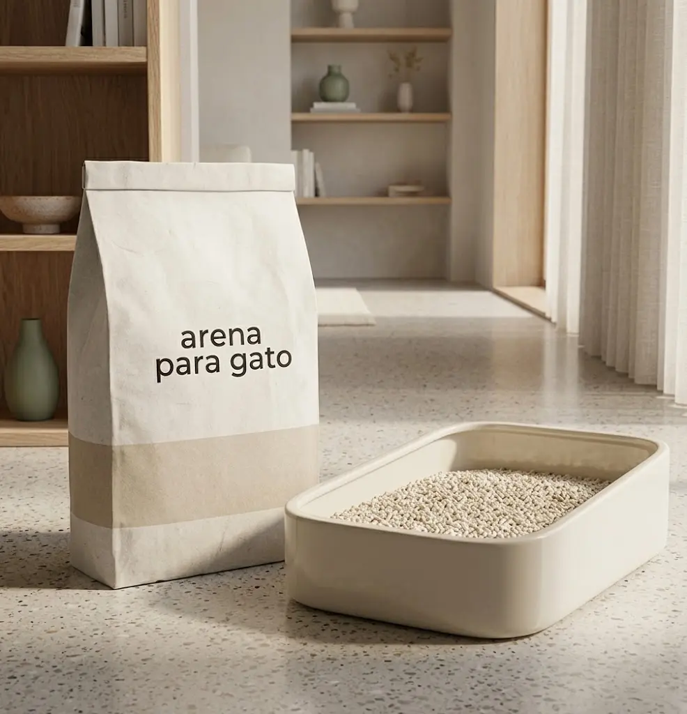 Arena premium de alta absorción para gatos